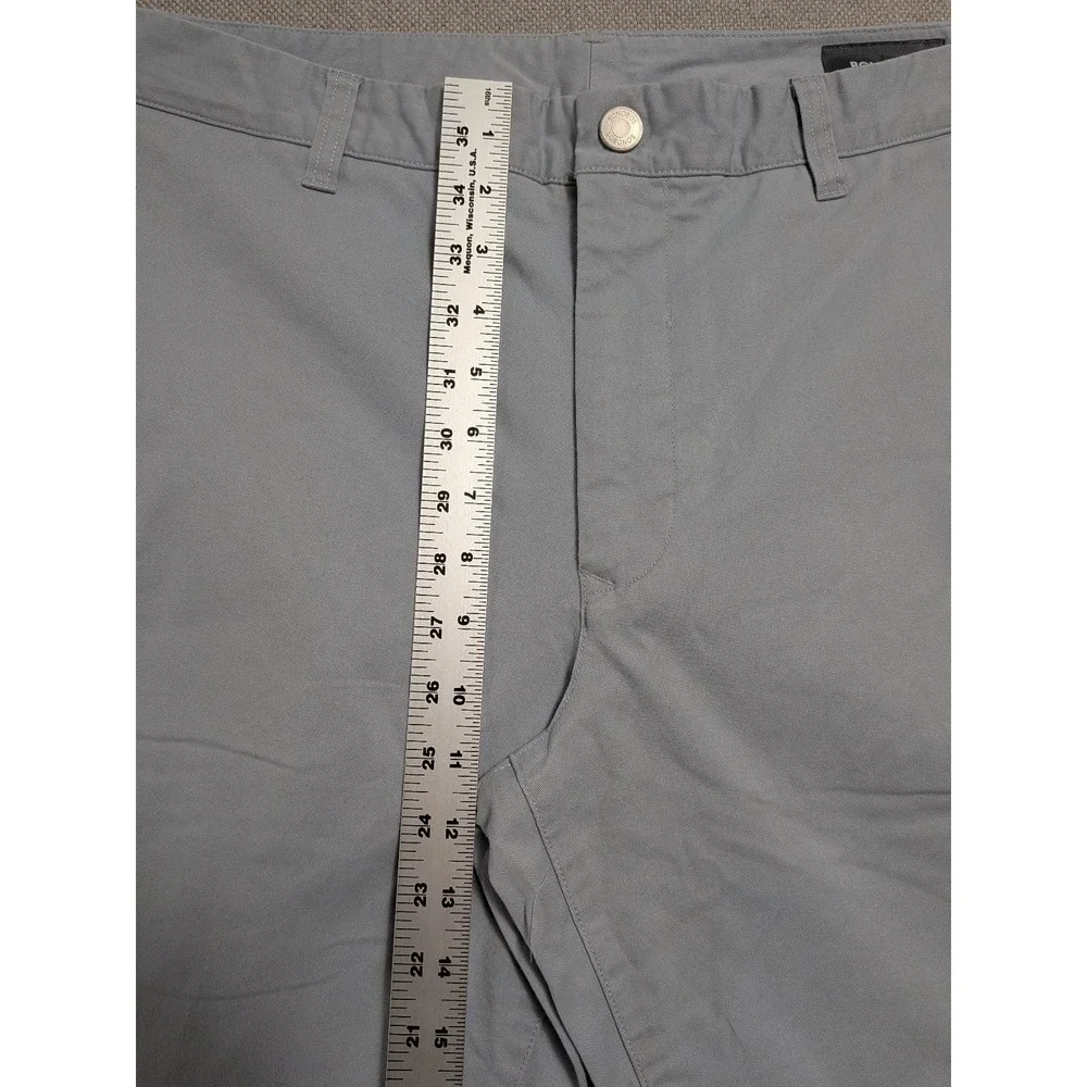 BONOBOS Pants Men's Light Gray 38x30 Slim Fit Cotton Blend Stretch Chinos Office